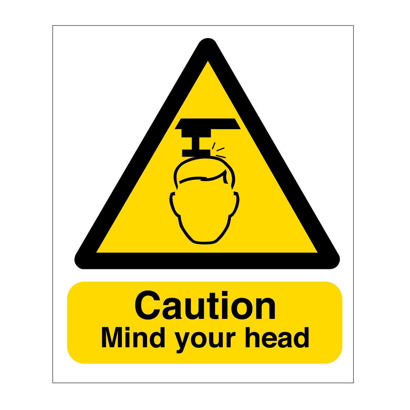 Caution Mind Your Head Warning Sign