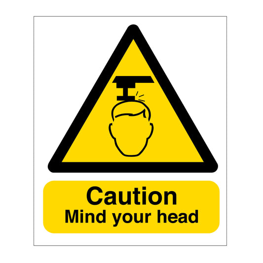 Caution Mind Your Head Warning Sign