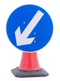 Cone Mounted ARROW Sign