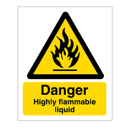 Danger Highly Flammable Liquid Sign
