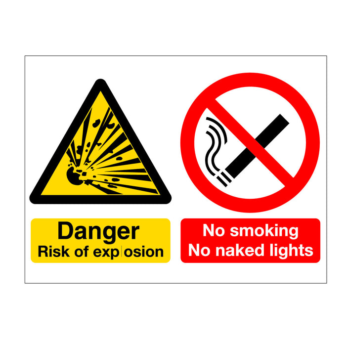 Danger of Explosion No Smoking Sign