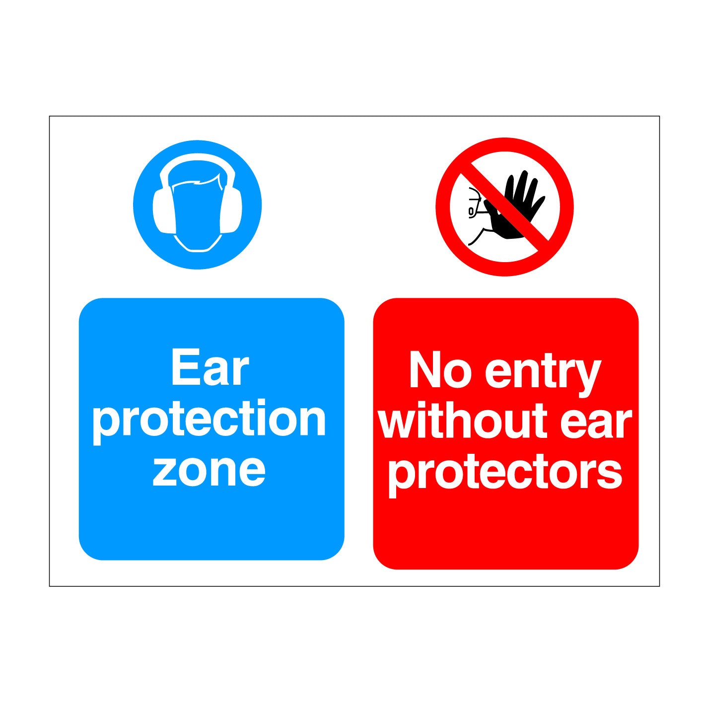 Ear Protection Zone Sign – www.signsonline.ie