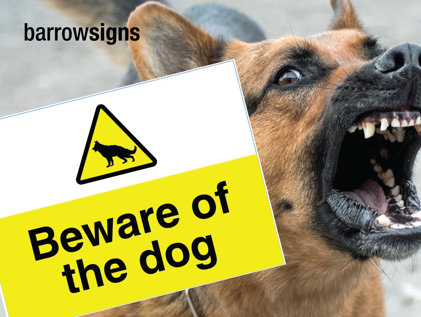 Beware Of The Dog Sign