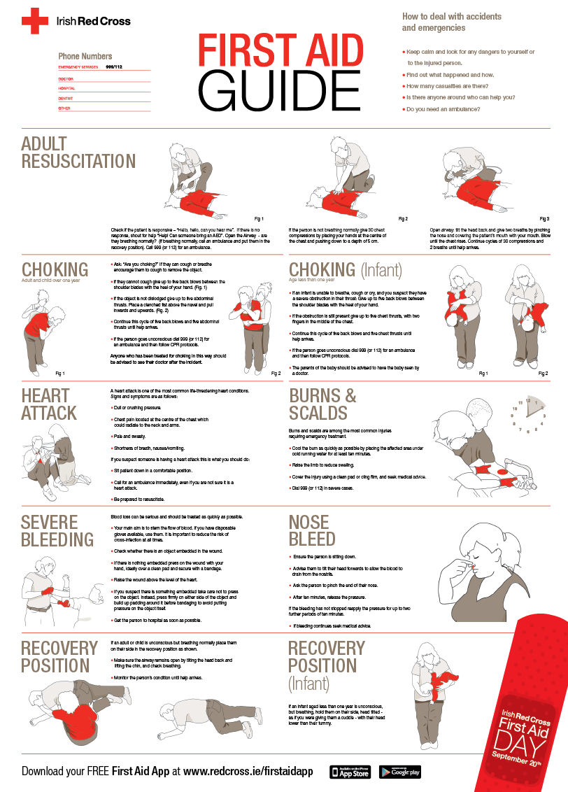 First Aid Instruction Sign available to buy on line for immediate delivery from www.signsonline.ie. SignsOnline.ie, a leading on line signage supplier since 2015. Best for quality and value.