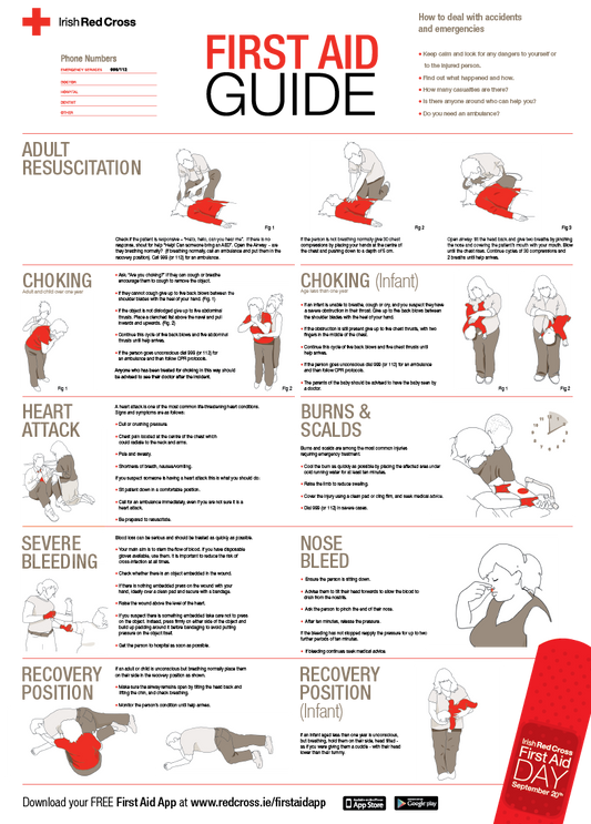 First Aid Instruction Sign available to buy on line for immediate delivery from www.signsonline.ie. SignsOnline.ie, a leading on line signage supplier since 2015. Best for quality and value.