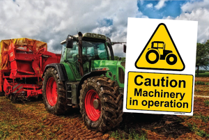 Caution Machinery in Operation Sign