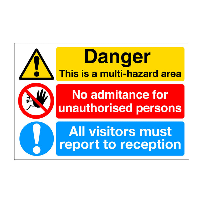 Danger Multi Hazzard Waring Sign
