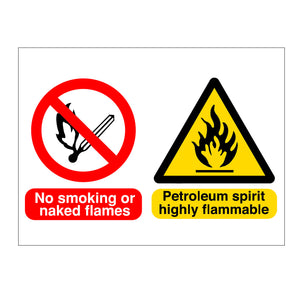 No Naked Flame - Petroleum Spirit Sign