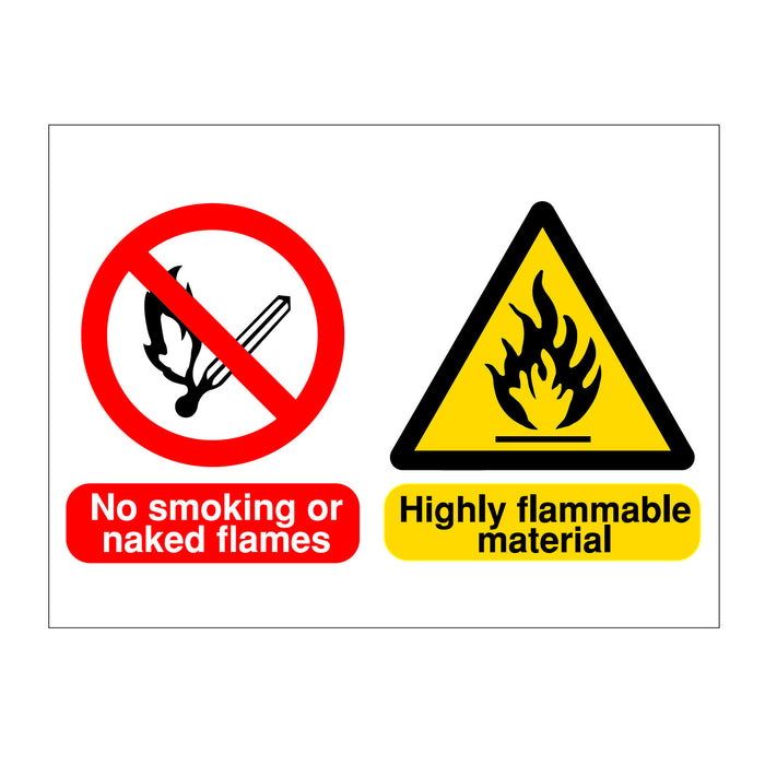 No Naked Flame - Flammable Material Sign