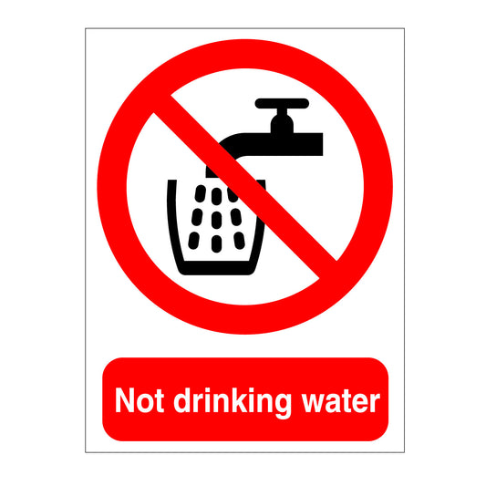 Not Drinking Water Sign