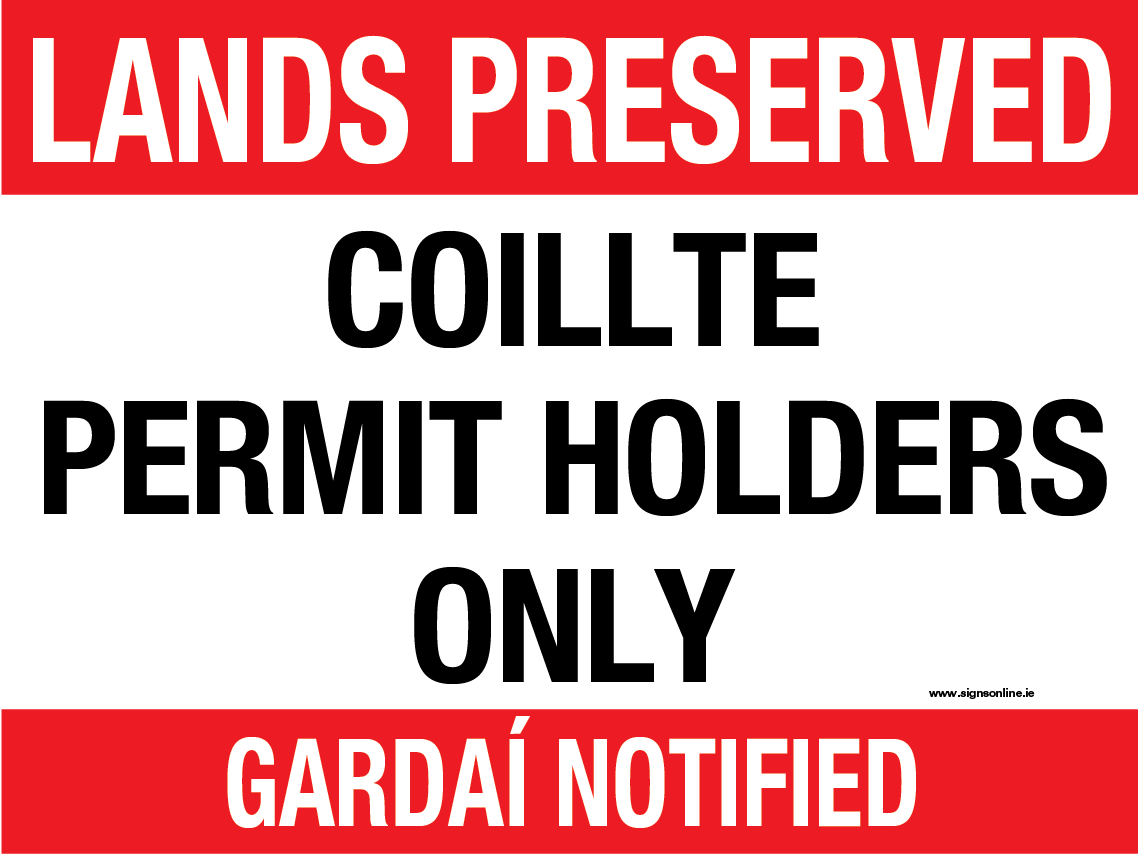 Land Preserved | Coillte Permit Holders Only