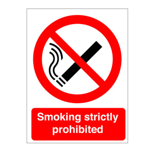Smoking strictly prohibited sign from www.barrowsigns.com