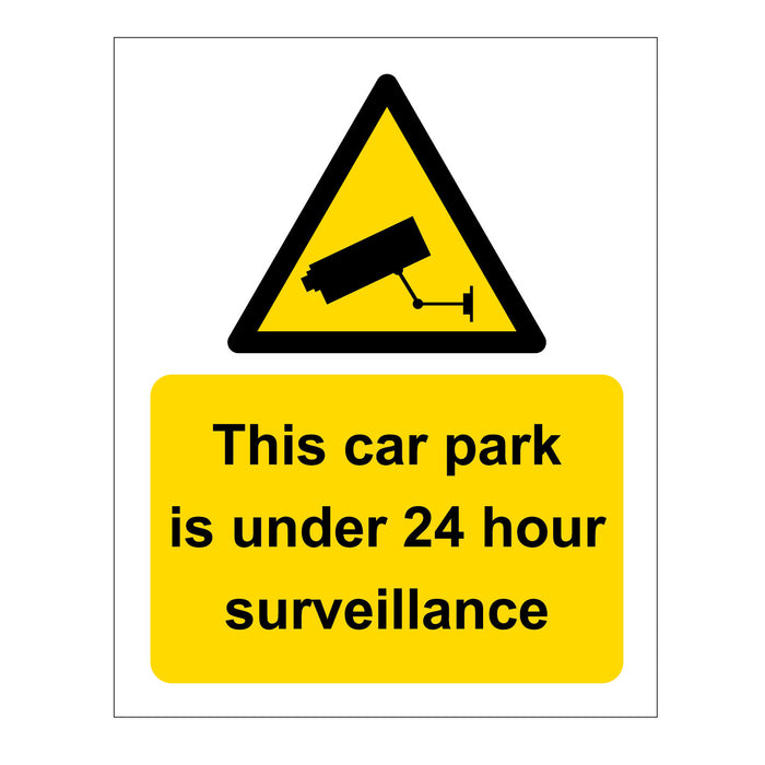 This Car Park Is Under 24hr CCTV Surveillance Sign