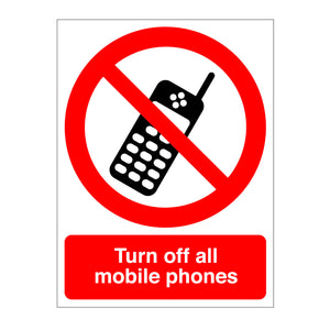 Turn Off Mobile Phones Sign