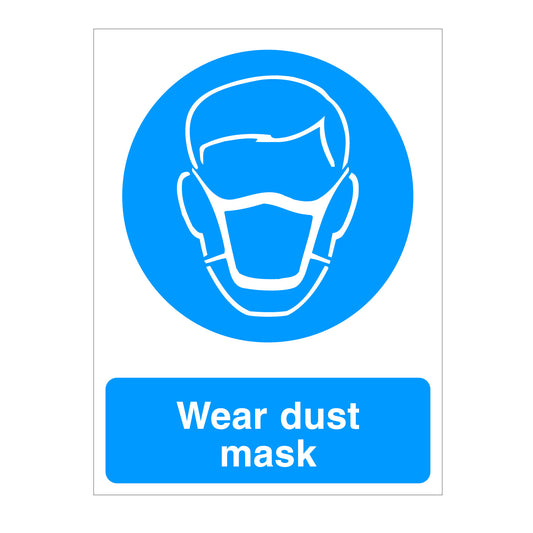 Wear Dust Mask sign available to buy from www.signsonline.ie