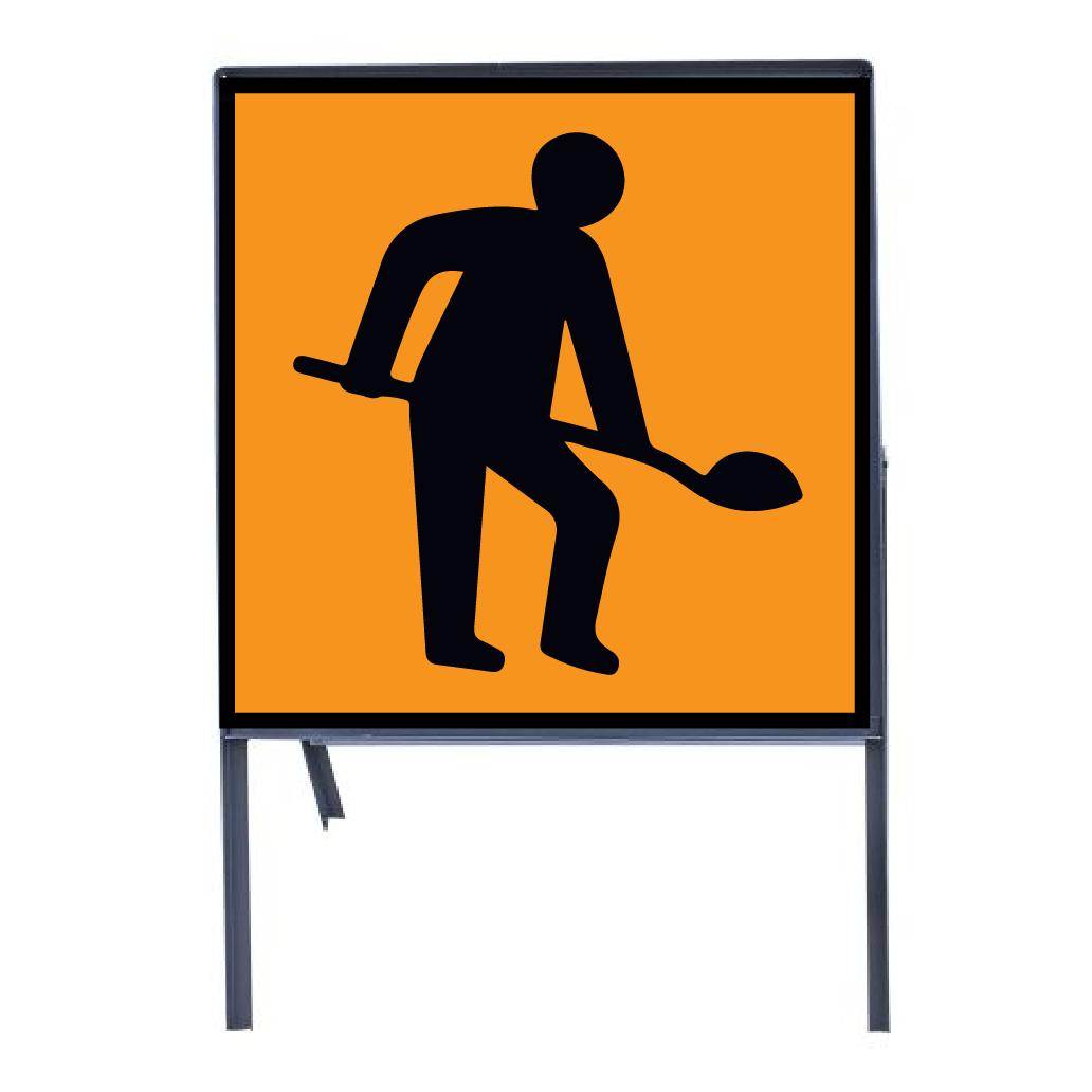 Roadworks Sign (wk001 In Square Format)